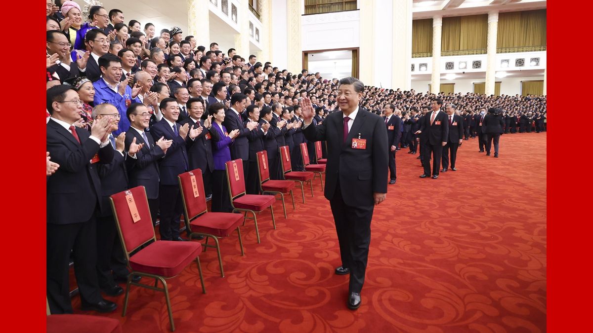 習(xí)近平等領(lǐng)導(dǎo)同志親切會(huì)見出席黨的二十大代表、特邀代表和列席人員